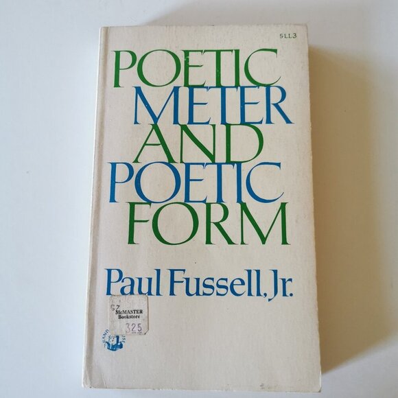 1965 Poetic Meter and Poetic Form Book Vintage Paul Fussell Jr Learn Poems PB - Picture 2 of 9